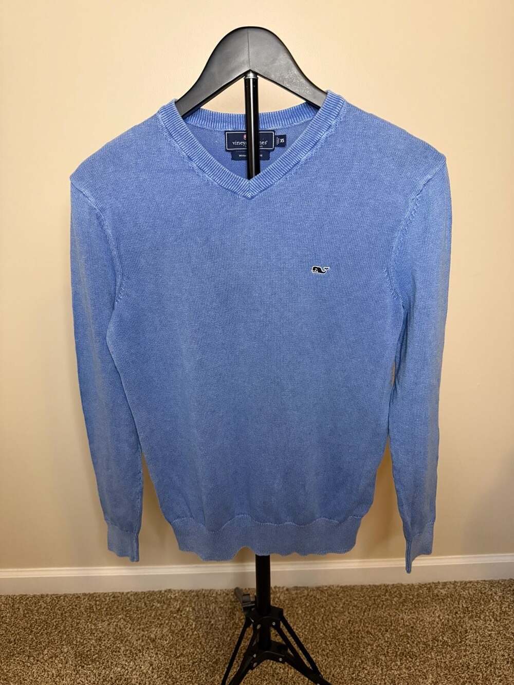 ☀️Vineyard Vines V-Neck Sweater With Cashmere Blue Size XS
